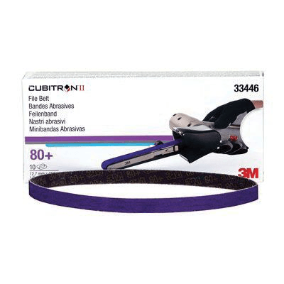 3M Cubitron II 33446 File Belt, 1/2 in x 18 in, 80 Grit