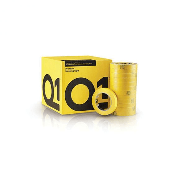 Q1 MTQ118 Premium Masking Tape, 55 m x 18 mm, Sun Yellow