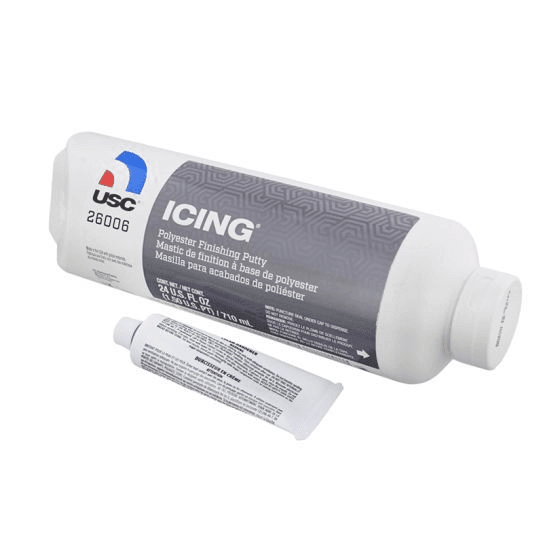USC Icing 26006 Pourable Brushable Polyester Finishing Putty, 24 fl-oz