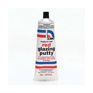 USC 32035 Red Glazing Putty, 1 lb Tube